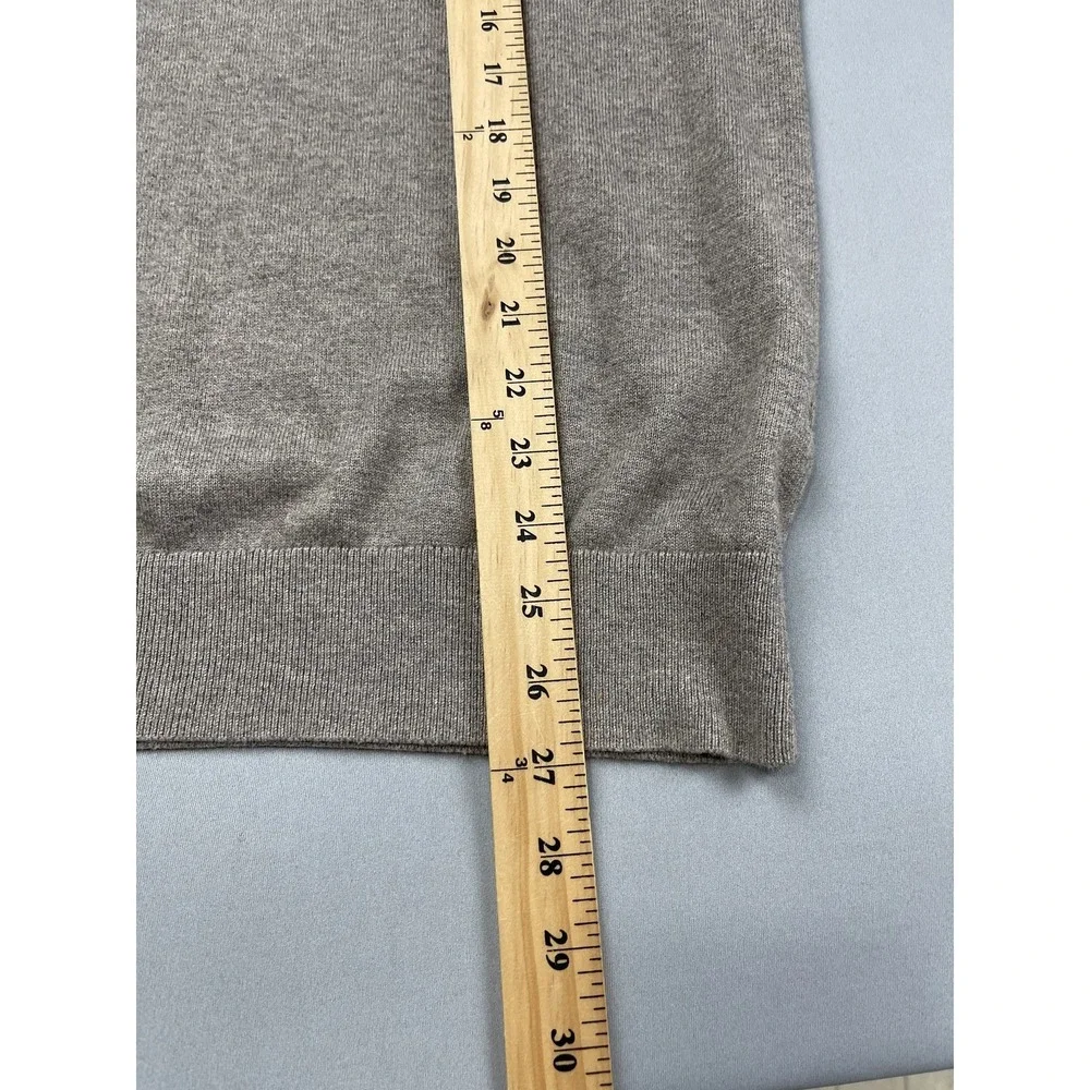 Banana Republic Men's M V-Neck Sweater Premium Luxe‎ Yarn Cotton Silk Blend Tan